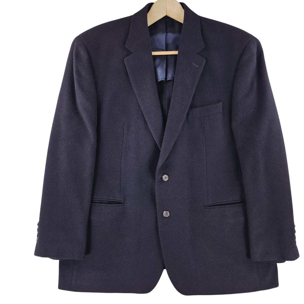 Lauren Ralph Lauren Blazer Mens 46R black 100% Camel Hair Loro Piana Sport Coat